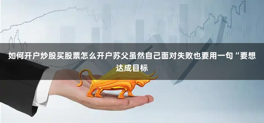 如何开户炒股买股票怎么开户苏父虽然自己面对失败也要用一句“要想达成目标